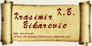 Krasimir Bikarević vizit kartica